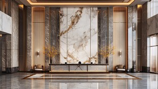 新中式酒店前台