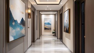 酒店客房走道过道挂画