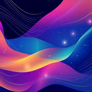 渐变炫彩质感地产