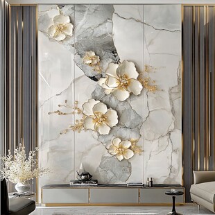 手绘荷花镶嵌硬包