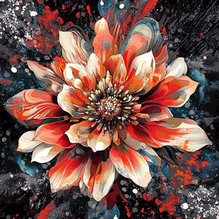 精美抽象特效花