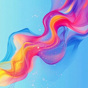 流光渐变彩色炫酷飘带