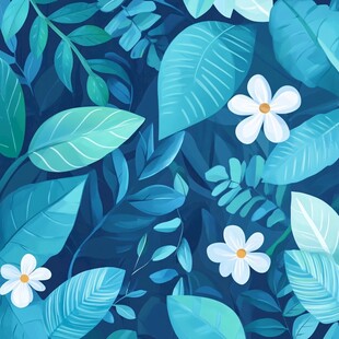 植物背景扁平插画