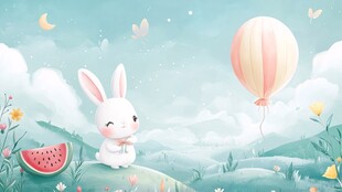 兔年夏季插画