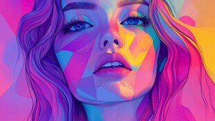 美女潮流插画