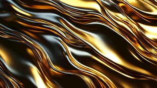 金色抽象流体纹理背景