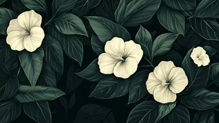 高清植物喷绘背景