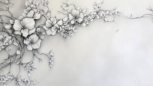 手绘创意百花壁纸