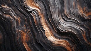 渐变抽象流体装饰画