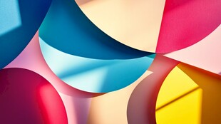 炫彩撞色立体质感背景