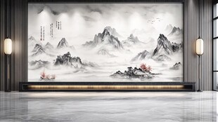 迎客松酒店客厅背景