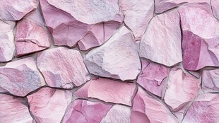 粉色石头装饰墙