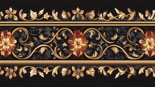 质感金属花卉花纹