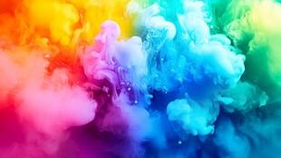 绘画梦幻烟雾五彩