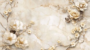 大理石花背景墙