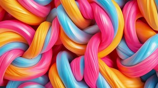 多彩曲线唯美高雅形状