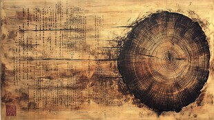 年轮图案纸张