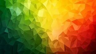 像素感黄绿色橙红色