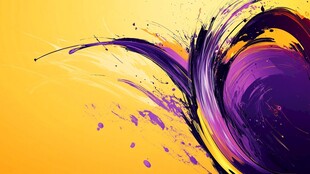 橙色绿色动感曲线