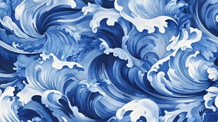 浪涛翻滚包装底纹