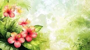 热带风情花卉美图