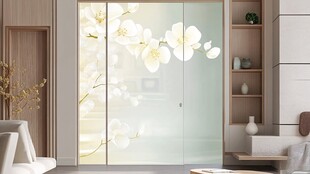 艺术玻璃推拉门