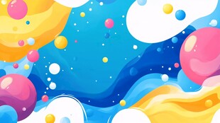 扁平流体风年会背景