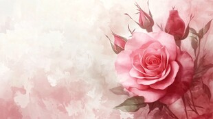 手绘玫瑰壁纸