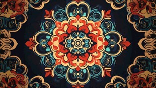 民族风花纹背景