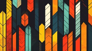 几何北欧简约背景墙