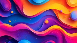 扁平流体风年会背景