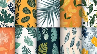 热带植物图案设计