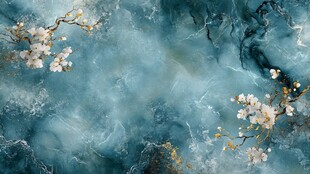 新中式风格流彩画