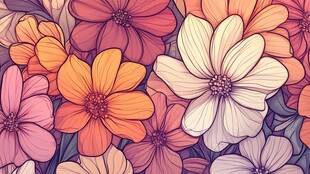 彩色花朵壁纸