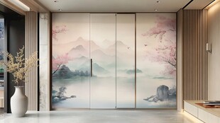 屏风大尺寸壁画