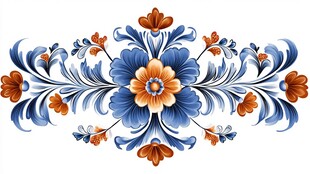 精美蓝色花纹