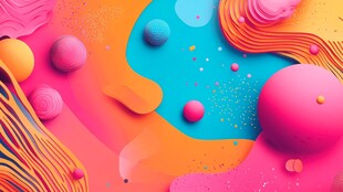 扁平流体风年会背景