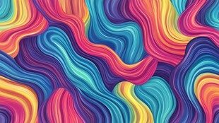 彩色纹理波纹线条液体