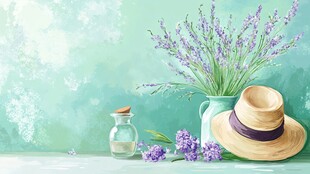 薰衣草插画
