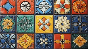 西班牙陶器瓦片