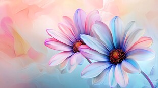 炫彩花朵壁纸