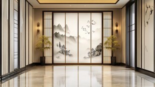 迎客松酒店客厅背景