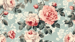 手绘玫瑰壁纸