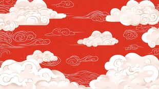 红色云纹