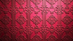 红色浮雕图案