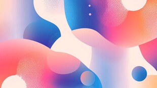 圆点渐变海报素材设计