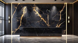 前台大理石背景墙