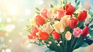 郁金香插画插图