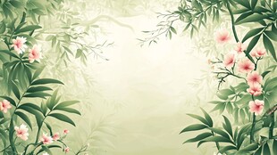 热带雨林花草树木背景