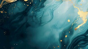 蓝色流体创意抽象画